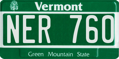 VT license plate NER760