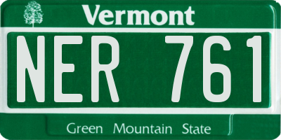 VT license plate NER761