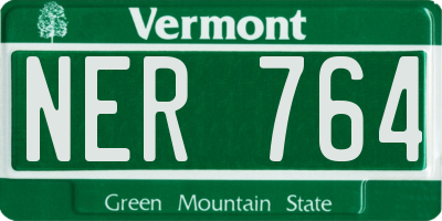 VT license plate NER764