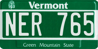 VT license plate NER765