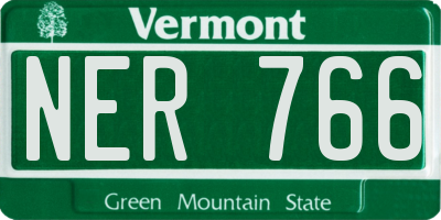 VT license plate NER766