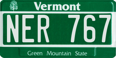 VT license plate NER767
