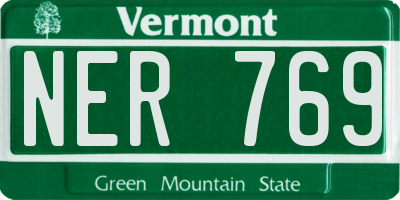 VT license plate NER769