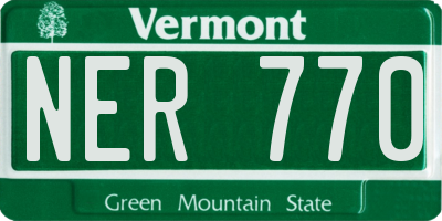 VT license plate NER770