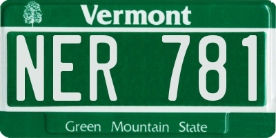 VT license plate NER781