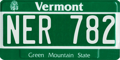 VT license plate NER782