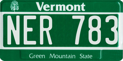 VT license plate NER783