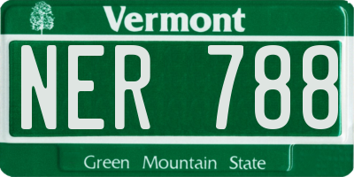 VT license plate NER788