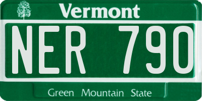 VT license plate NER790