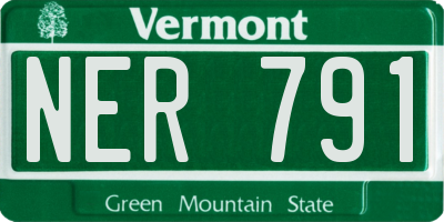 VT license plate NER791