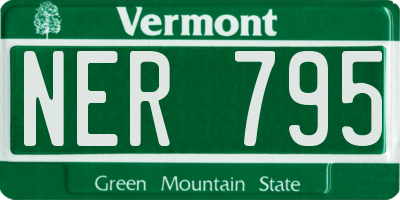 VT license plate NER795