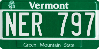VT license plate NER797