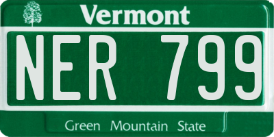VT license plate NER799