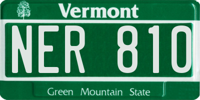VT license plate NER810
