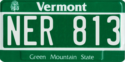 VT license plate NER813