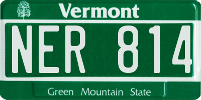 VT license plate NER814
