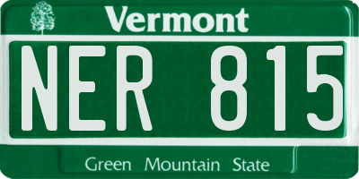 VT license plate NER815