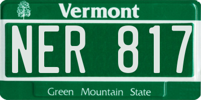 VT license plate NER817