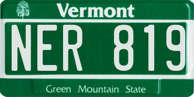 VT license plate NER819