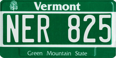 VT license plate NER825