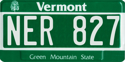 VT license plate NER827