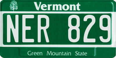 VT license plate NER829