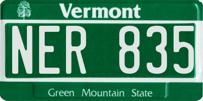 VT license plate NER835