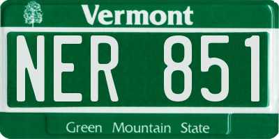 VT license plate NER851