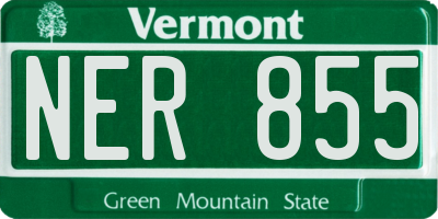 VT license plate NER855