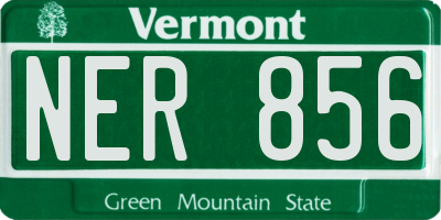VT license plate NER856