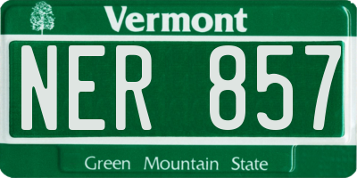 VT license plate NER857