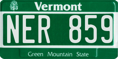 VT license plate NER859