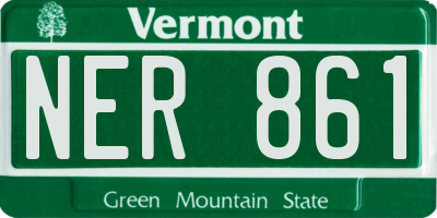 VT license plate NER861