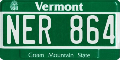VT license plate NER864