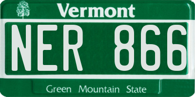VT license plate NER866