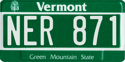VT license plate NER871