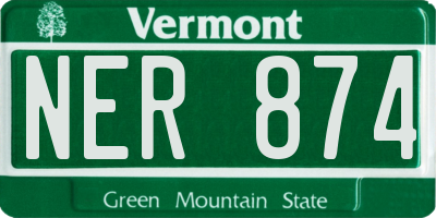 VT license plate NER874