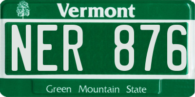 VT license plate NER876