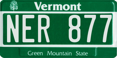 VT license plate NER877