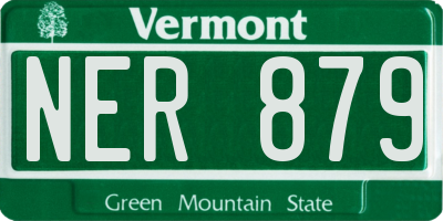 VT license plate NER879
