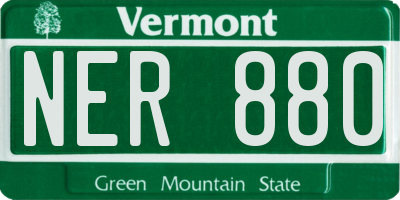 VT license plate NER880