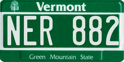 VT license plate NER882