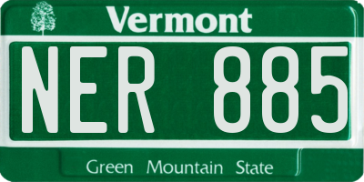 VT license plate NER885
