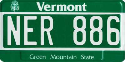 VT license plate NER886
