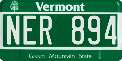 VT license plate NER894