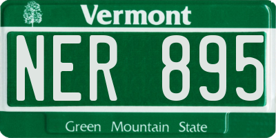 VT license plate NER895