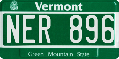 VT license plate NER896