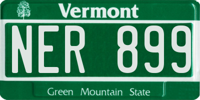 VT license plate NER899