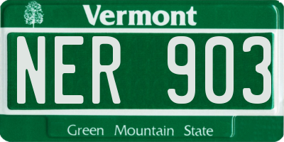 VT license plate NER903