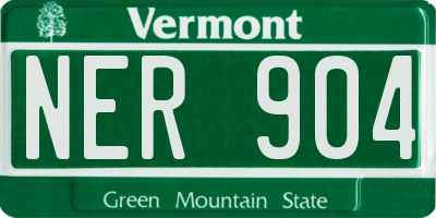 VT license plate NER904